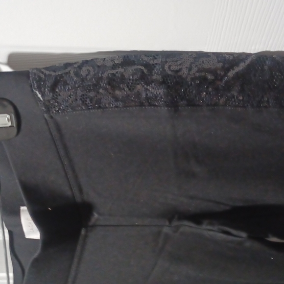 NWOT Cache black leggings w/ sequin lace - Picture 5 of 10